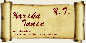 Marika Tanić vizit kartica